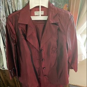 Papell Boutique 2pc taffeta like outfit, perfect for fall and winter